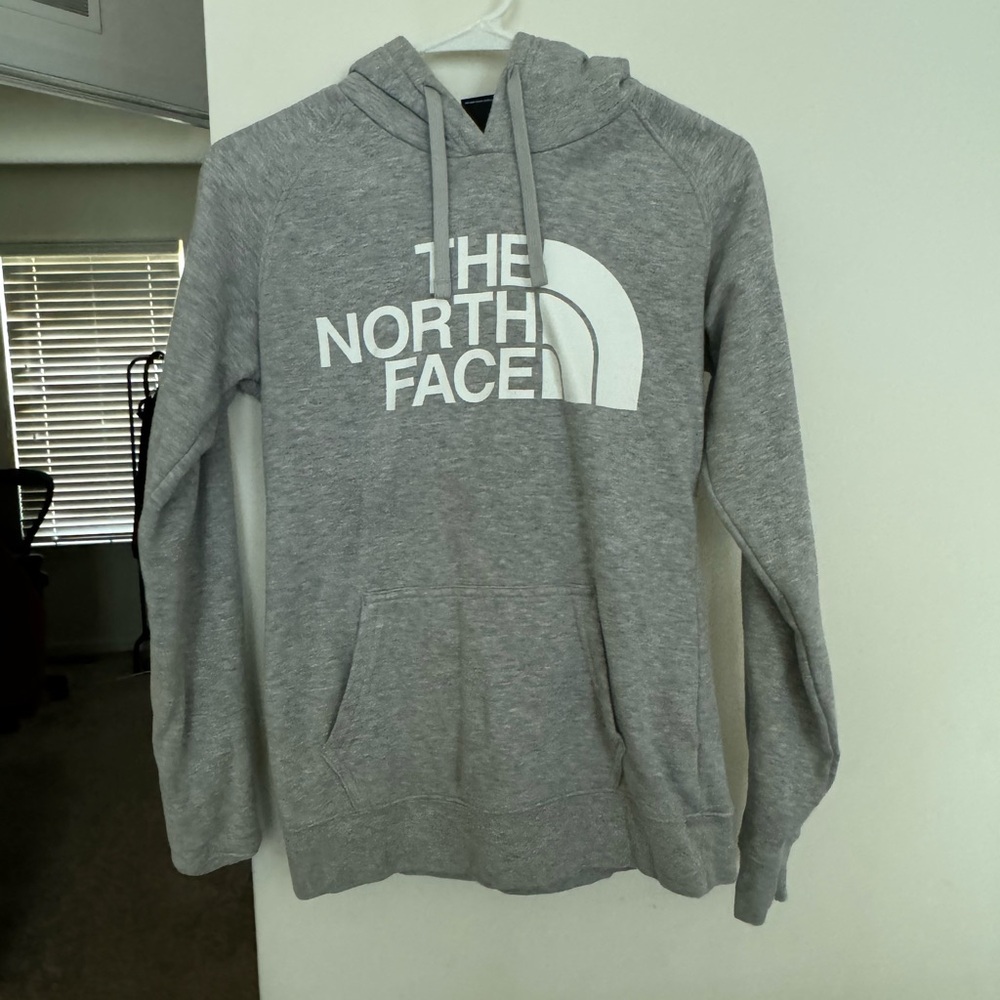 The North Face - light grey pull over hoody size xs